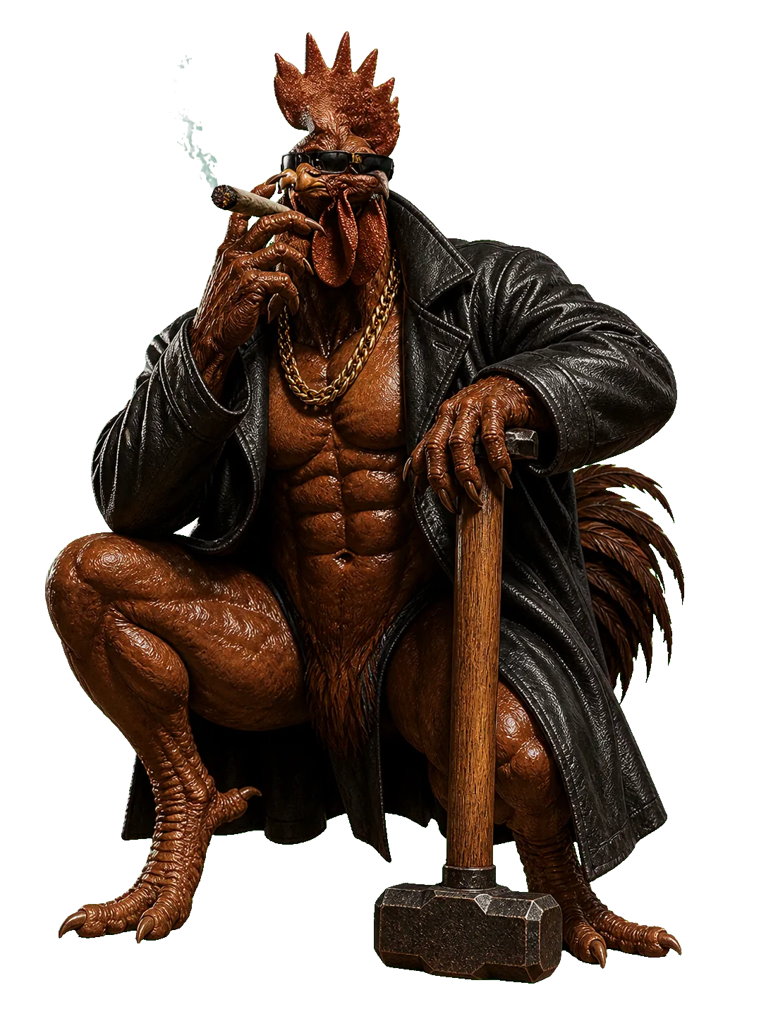 Gangster HAMMERCOCK smoking a blunt